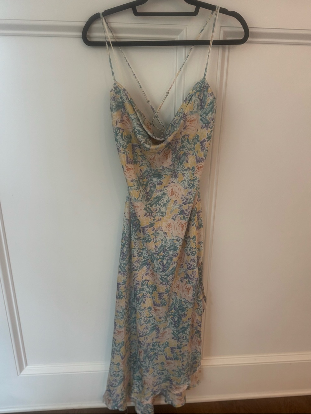 ASTR the Label Floral Cowl Midi Dress